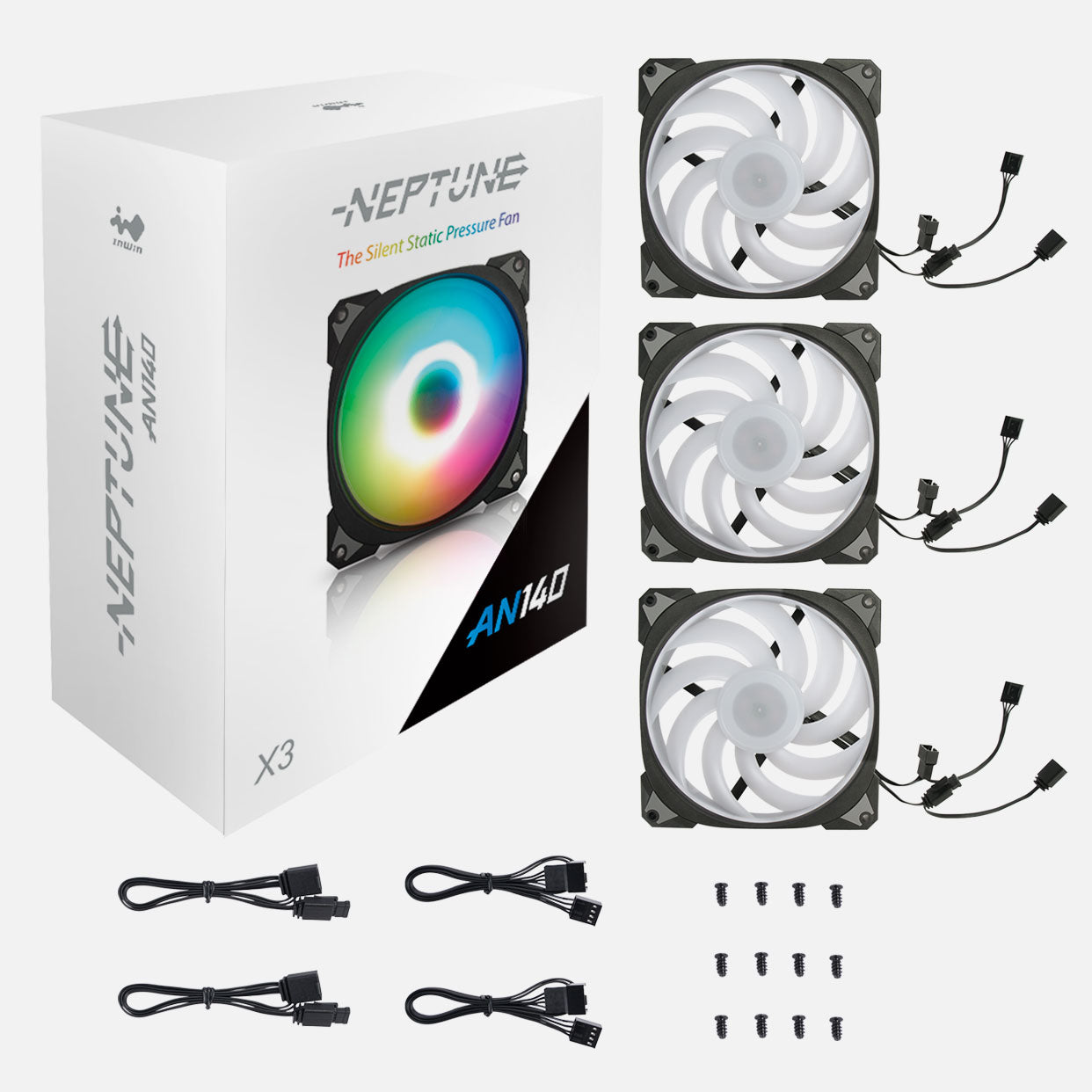 Neptune Turbine Blade Design ARGB 140mm Triple Pack