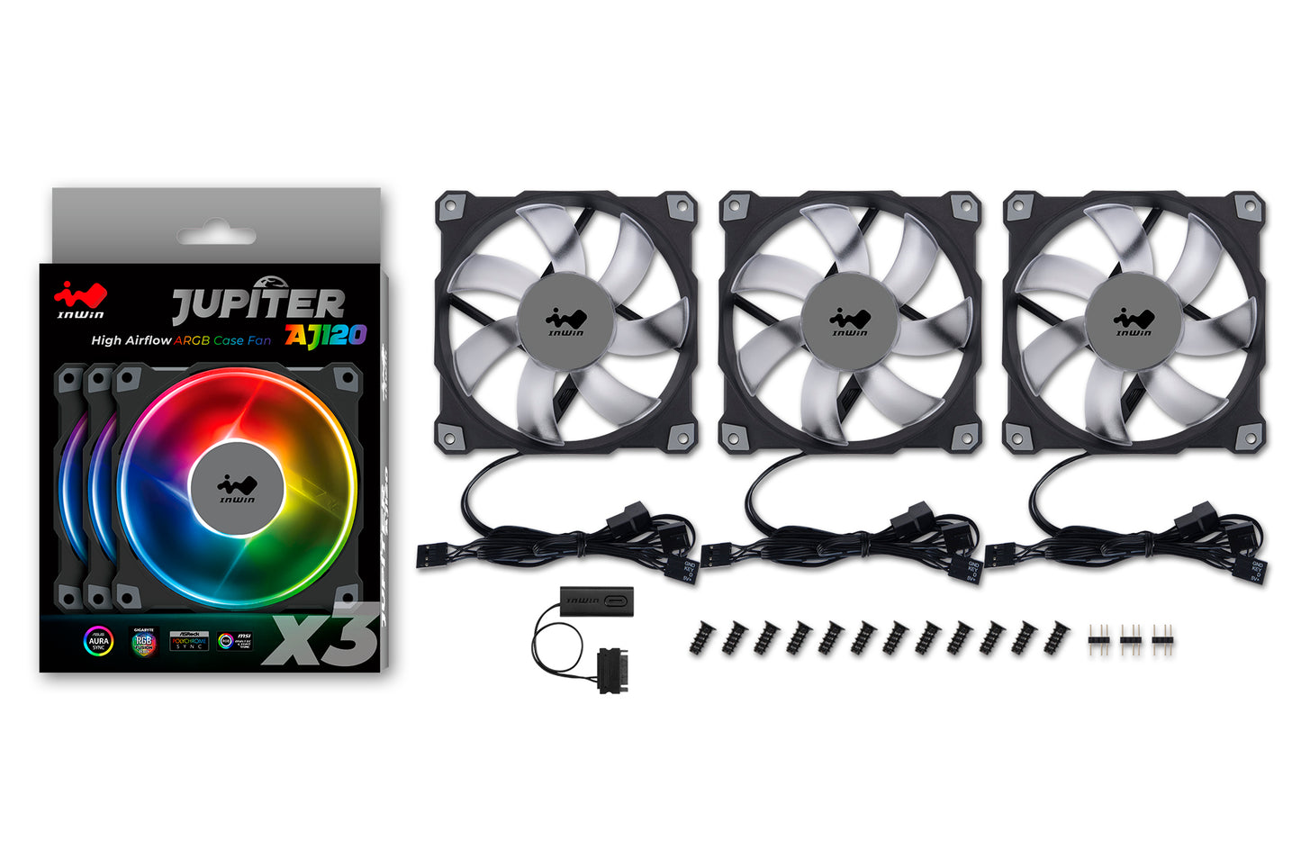 Jupiter Addressable RGB Fan AJ120 Triple Pack (120mm)