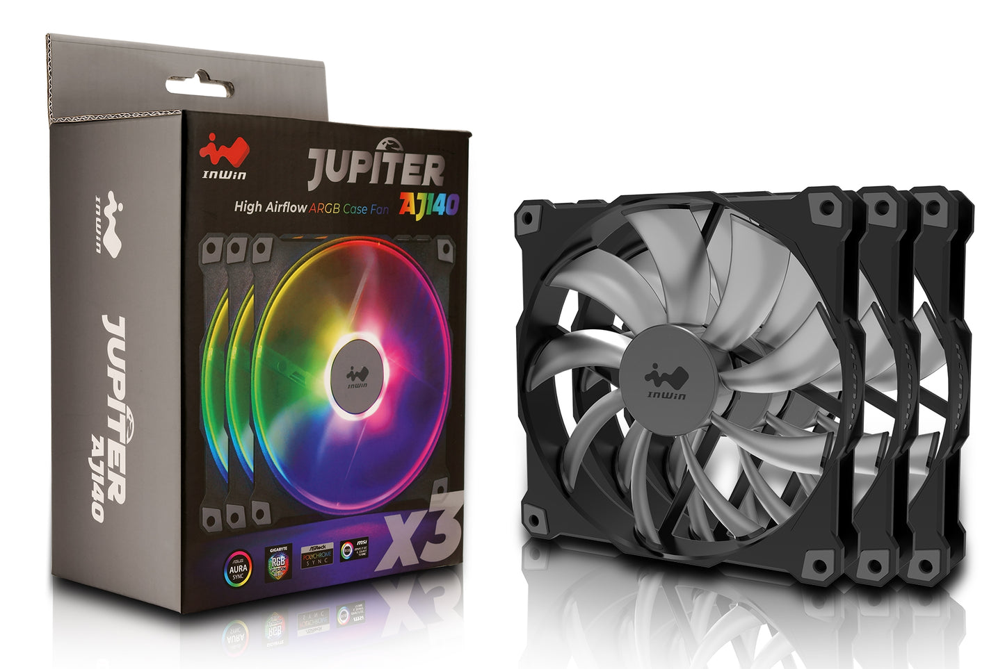 Jupiter Addressable RGB Fan AJ140 Triple Pack (140mm)
