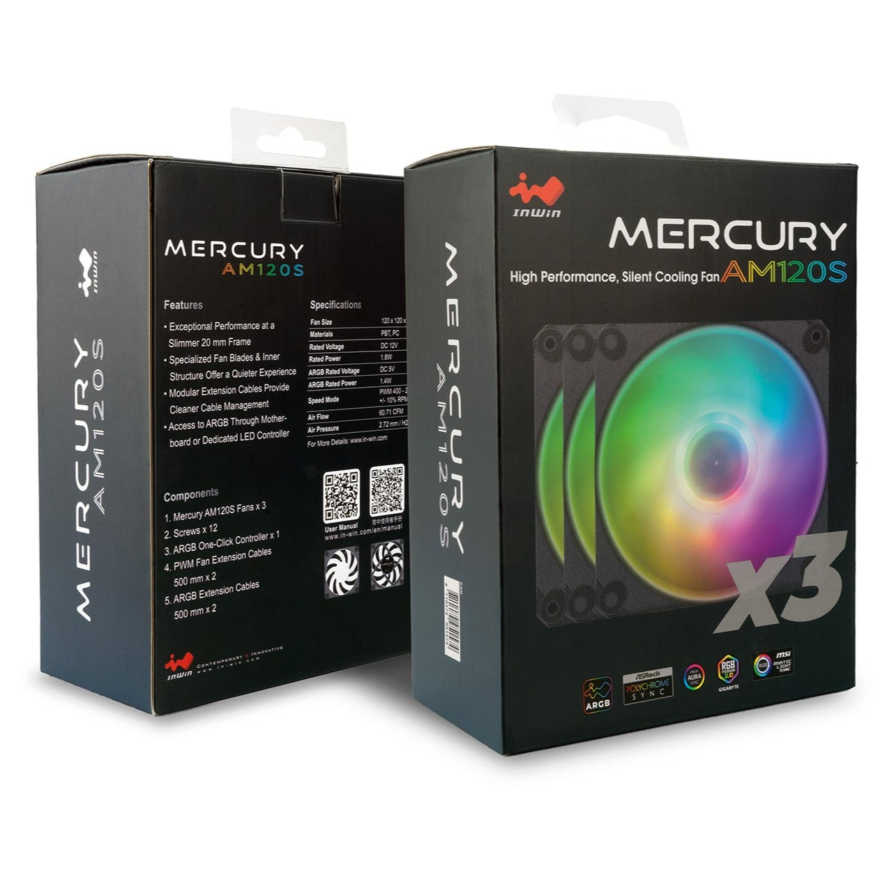 Mercury Slim ARGB Fans AM120S Triple Pack