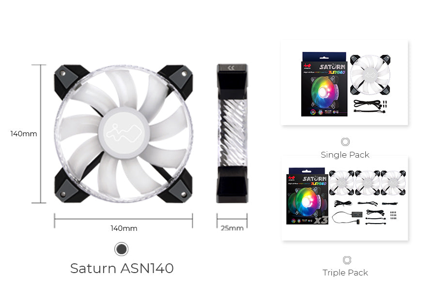 Saturn ASN140 Triple Pack (140mm)