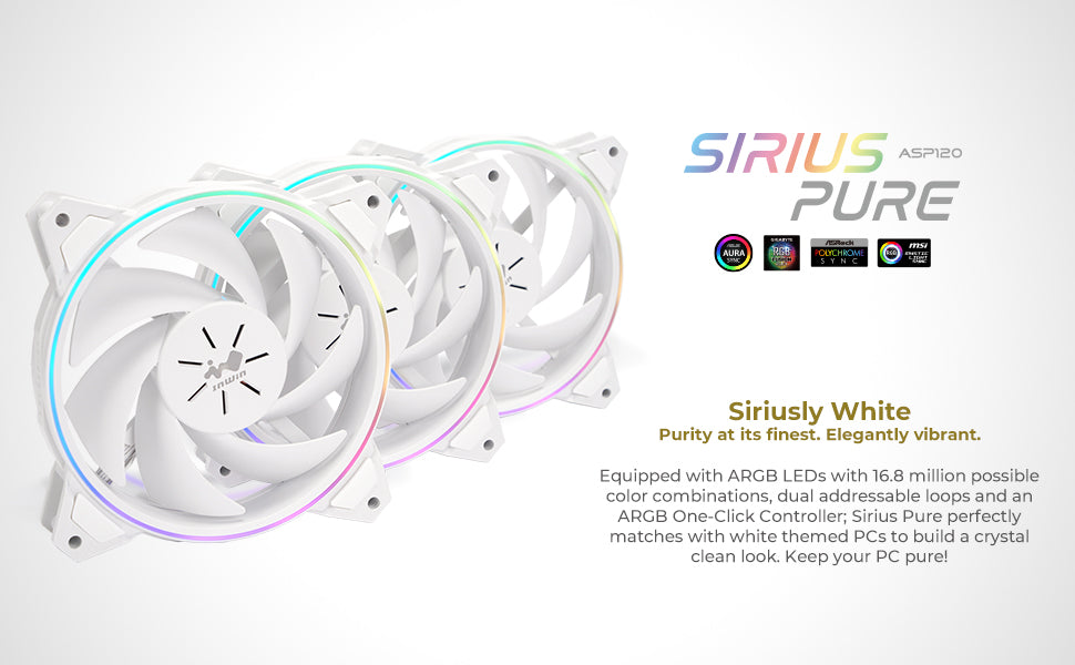 216 White (with Sirius Pure White Fan)