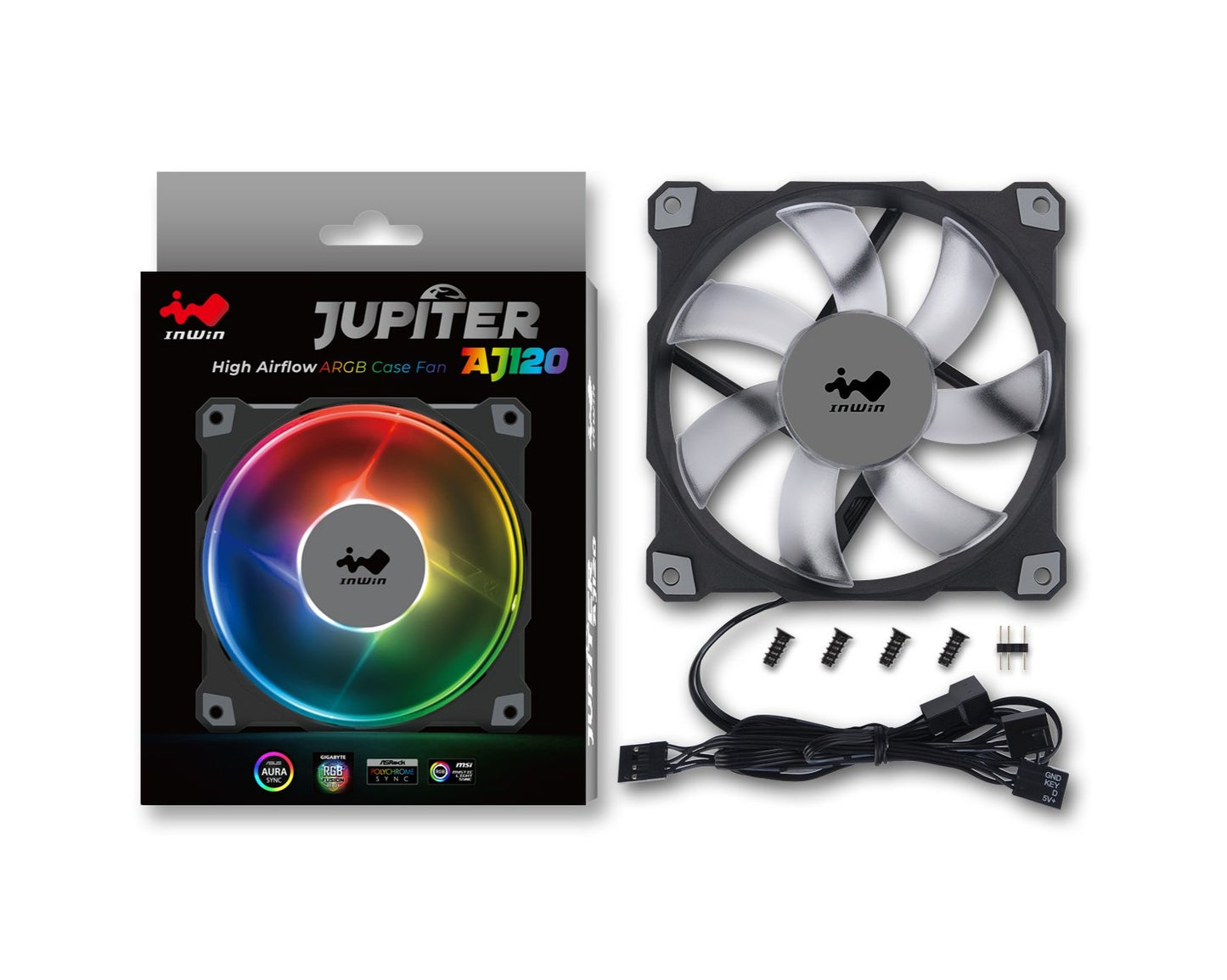 Jupiter Addressable RGB Fan AJ120 Single Pack (120mm)